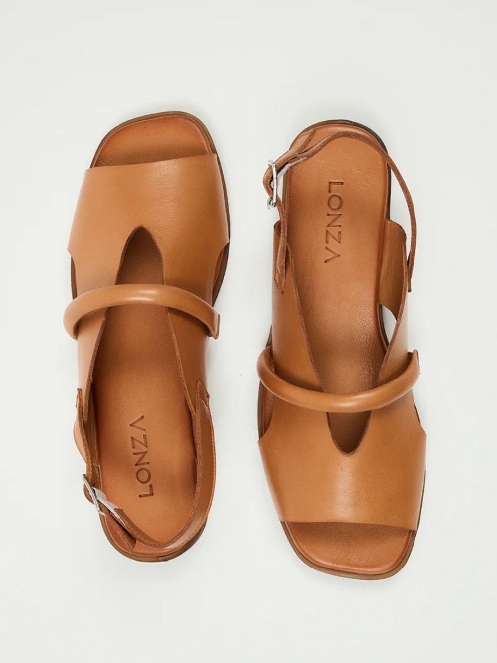 LONZA Bergen Sandals in Coconut Tan Leather Size 41 / 9.5-10